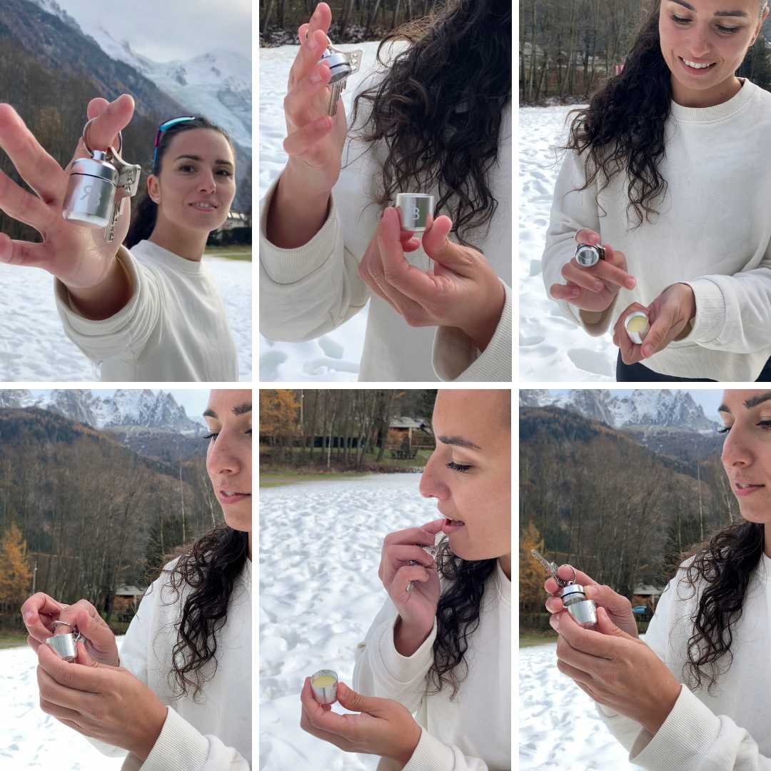 porte-clés baume à lèvres rechargeable